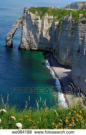 Falaise d? Aval, Etretat. C? te d? Alb? tre, Haute-Normandie, France View Large Photo Image Stock Photo - Falaise d? Aval, Etretat. C? te d? Alb? tre, Haute-Normandie, France. Fotosearch