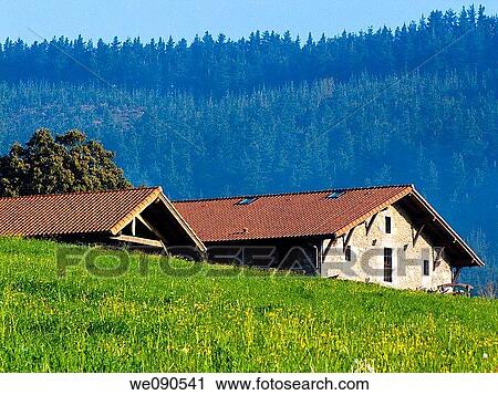Farmhouse in Ma±aria. Vizcaya. Basque Country. Spain. View Large Photo Image Stock Image - Farmhouse in Ma±aria. Vizcaya. Basque Country. Spain.. Fotosearch