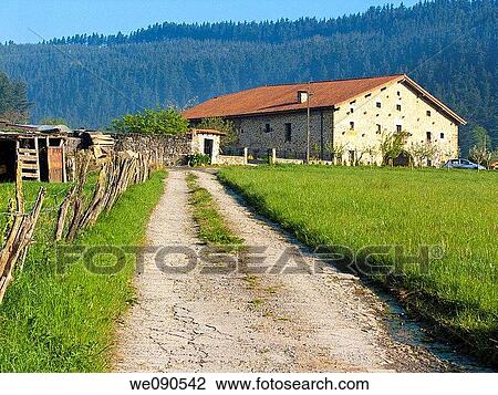 Farmhouse in Ma±aria. Vizcaya. Basque Country. Spain. View Large Photo Image Stock Image - Farmhouse in Ma±aria. Vizcaya. Basque Country. Spain.. Fotosearch