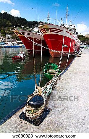 Fishing boat in the port of Ondarroa, Biscay, Basque Country, Spain View Large Photo Image Stock Image - Fishing boat in the port of Ondarroa, Biscay, Basque Country, Spain. Fotosearch
