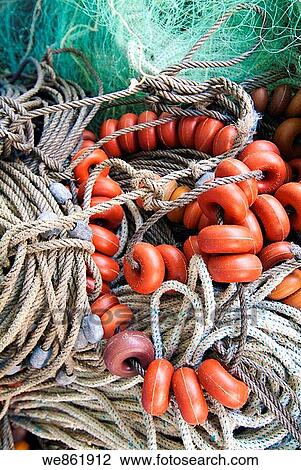 Fishing nets at port, Lekeitio, Biscay, Basque Country, Spain View Large Photo Image Stock Image - Fishing nets at port, Lekeitio, Biscay, Basque Country, Spain. Fotosearch