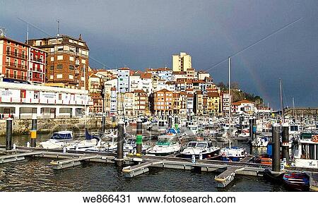 Stock Image - Fishing port, Bermeo, Biscay, Basque Country, Spain. Fotosearch