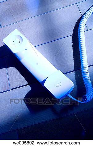 Stock Image - Fixed telephone receiver. Fotosearch
