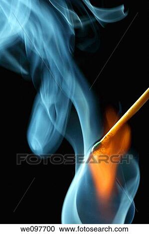 Stock Image - flame and smoke. Fotosearch