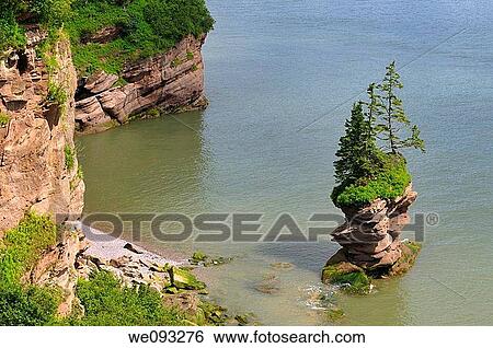 Flowerpot Rock at Fownes Head lookout along the Fundy Trail Parkway New Brunswick View Large Photo Image Stock Photograph - Flowerpot Rock at Fownes Head lookout along the Fundy Trail Parkway New Brunswick. Fotosearch