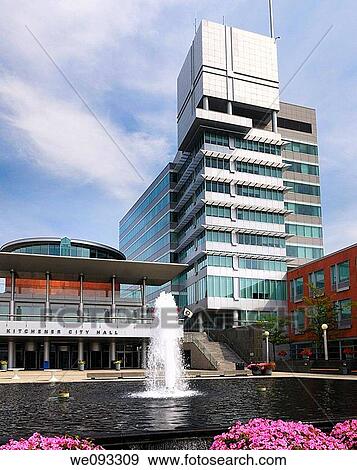 Flowers along fountain pool at Kitchener City Hall Ontario Canada View Large Photo Image Stock Photo - Flowers along fountain pool at Kitchener City Hall Ontario Canada. Fotosearch