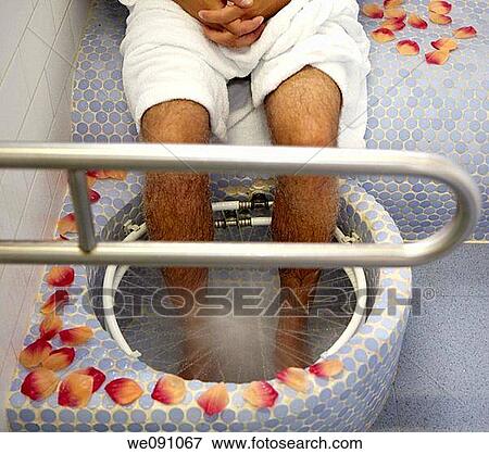 Stock Photo - Foot therapy, spa, Lierganes, Cantabria, Spain. Fotosearch