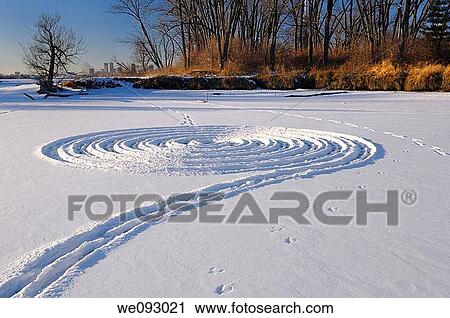Footprint snow ring on a frozen river in winter at the Toronto Islands View Large Photo Image Stock Image - Footprint snow ring on a frozen river in winter at the Toronto Islands. Fotosearch