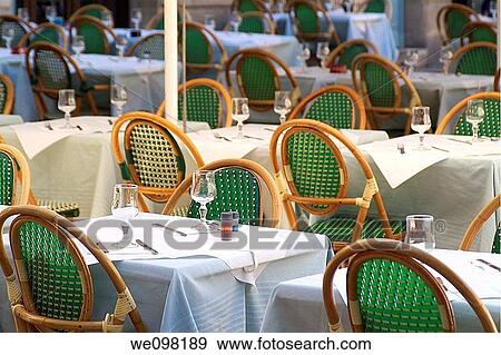 France bordeaux empty restaurant tables View Large Photo Image Stock Photo - France bordeaux empty restaurant tables. Fotosearch