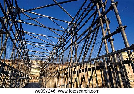 France marseille metallic tube bridge over a road View Large Photo Image Stock Photograph - France marseille metallic tube bridge over a road. Fotosearch