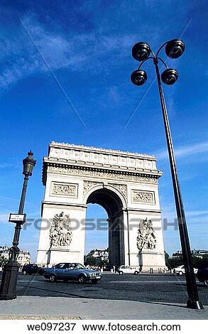 France paris the triumph arch roundabout View Large Photo Image Stock Photo - France paris the triumph arch roundabout. Fotosearch