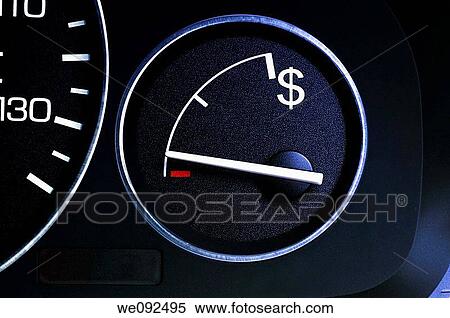 Fuel gauge with dollar symbol View Large Photo Image Stock Photography - Fuel gauge with dollar symbol. Fotosearch