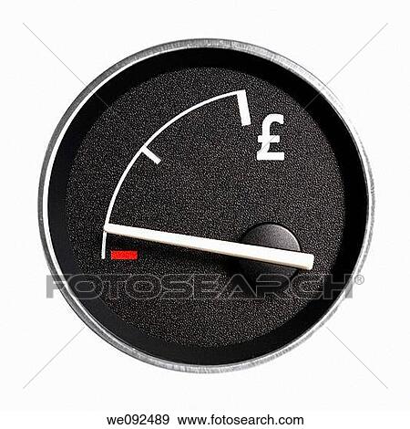 Fuel gauge with pound symbol View Large Photo Image Stock Photo - Fuel gauge with pound symbol. Fotosearch