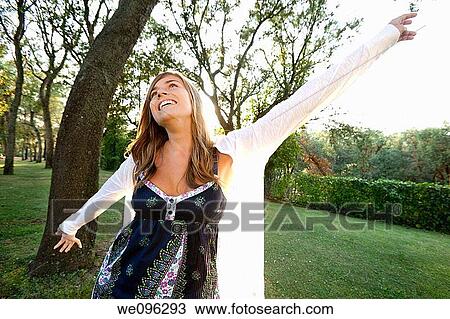 Girl enjoy Nature View Large Photo Image Stock Image - Girl enjoy Nature. Fotosearch