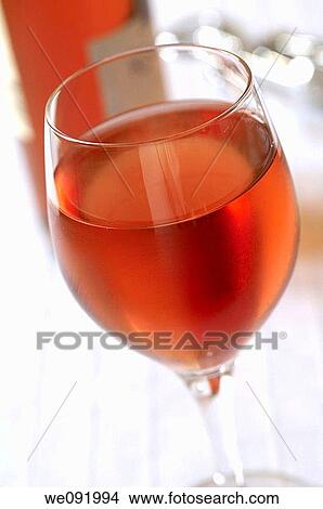 Glass of chilled rose wine View Large Photo Image Picture - Glass of chilled rose wine. Fotosearch
