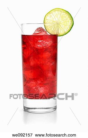 Stock Photo - Glass of cranberry juice. Fotosearch