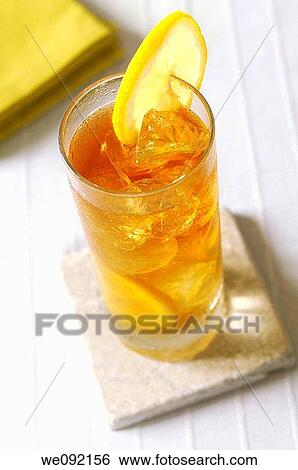 Stock Photograph - Glass of iced tea. Fotosearch
