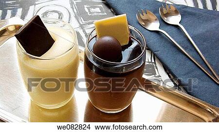 Goblets of pure white chocolate View Large Photo Image Picture - Goblets of pure white chocolate. Fotosearch