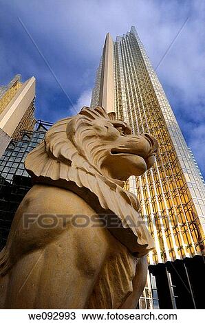 Golden lion statue with gold Royal Bank Plaza towers in Toronto Canada View Large Photo Image Stock Image - Golden lion statue with gold Royal Bank Plaza towers in Toronto Canada. Fotosearch