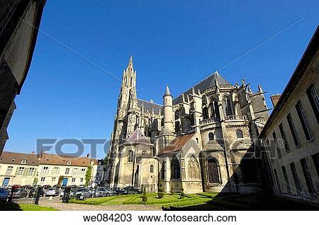 Stock Image - Gothic cathedral, Senlis. Oise, Picardy, France. Fotosearch