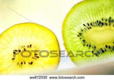 Green and Yellow Kiwi Slices Served on a Plate View Large Photo Image Stock Image - Green and Yellow Kiwi Slices Served on a Plate. Fotosearch