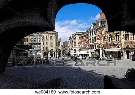 Grote Markt, Leuven. Flanders, Belgium View Large Photo Image Stock Photo - Grote Markt, Leuven. Flanders, Belgium. Fotosearch