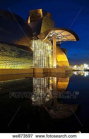 Stock Photo - Guggenheim Museum, Bilbao. Biscay, Basque Country, Euskadi, Spain. Fotosearch