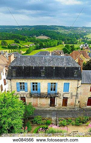 Stock Photograph - Hautefort. Dordogne, Aquitaine, France. Fotosearch