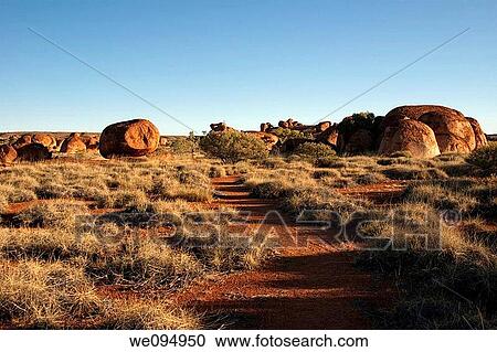 Hiking track in in Devils Marbles Conservation Reserve, Northern Territory, Australia View Large Photo Image Stock Image - Hiking track in in Devils Marbles Conservation Reserve, Northern Territory, Australia. Fotosearch