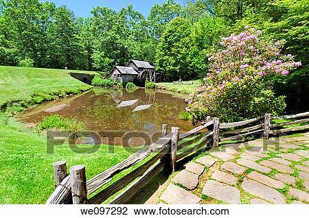 Historic Mabry Mill is a beautiful working watermill located in Floyd County Virginia, on the Blue Ridge Parkway View Large Photo Image Stock Image - Historic Mabry Mill is a beautiful working watermill located in Floyd County Virginia, on the Blue Ridge Parkway. Fotosearch
