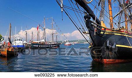 HMS Bounty bow at Halifax Harbour for the Tall Ships Nova Scotia Festival 2009 View Large Photo Image Stock Photography - HMS Bounty bow at Halifax Harbour for the Tall Ships Nova Scotia Festival 2009. Fotosearch