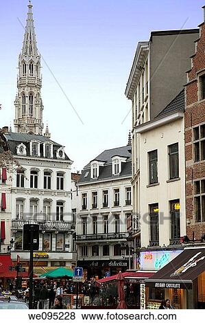 Hubert square Brussels Belgium Europe View Large Photo Image Stock Photo - Hubert square Brussels Belgium Europe. Fotosearch