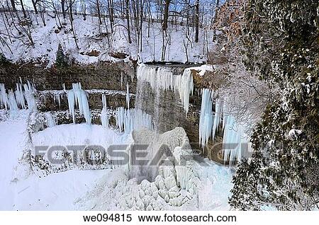 Icicles and Stalagmites at Tews Falls Dundas Canada in winter after a cold snap View Large Photo Image Stock Photography - Icicles and Stalagmites at Tews Falls Dundas Canada in winter after a cold snap. Fotosearch