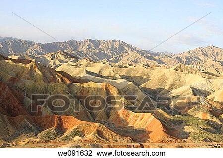In October 2009, China's Gansu Province, Zhangye City Danxia Landform View Large Photo Image Stock Image - In October 2009, China's Gansu Province, Zhangye City Danxia Landform. Fotosearch