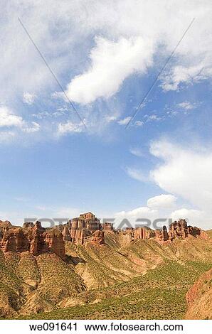 In October 2009, China's Gansu Province, Zhangye City Danxia Landform View Large Photo Image Stock Image - In October 2009, China's Gansu Province, Zhangye City Danxia Landform. Fotosearch