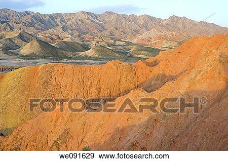 In October 2009, China's Gansu Province, Zhangye City Danxia Landform View Large Photo Image Stock Photo - In October 2009, China's Gansu Province, Zhangye City Danxia Landform. Fotosearch