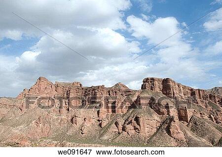 Stock Photo - In October 2009, China's Gansu Province, Zhangye City Danxia Landform. Fotosearch