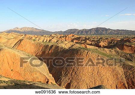 In October 2009, China's Gansu Province, Zhangye City Danxia Landform View Large Photo Image Stock Photograph - In October 2009, China's Gansu Province, Zhangye City Danxia Landform. Fotosearch