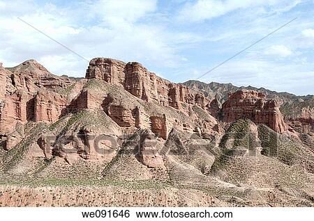 In October 2009, China's Gansu Province, Zhangye City Danxia Landform View Large Photo Image Stock Photograph - In October 2009, China's Gansu Province, Zhangye City Danxia Landform. Fotosearch