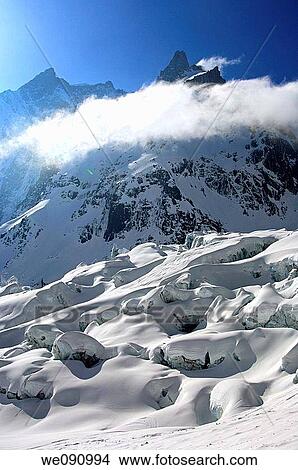 In the seracs of the Geant Glacier, Mont-Blanc massif, Chamonix, Haute-Savoie France View Large Photo Image Picture - In the seracs of the Geant Glacier, Mont-Blanc massif, Chamonix, Haute-Savoie France. Fotosearch
