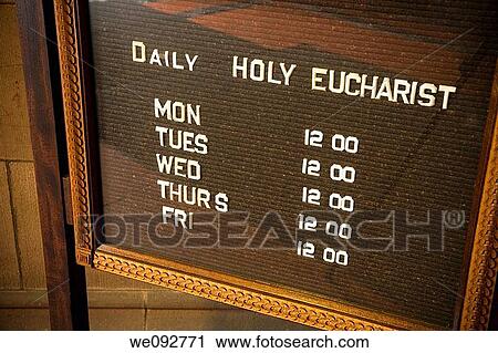 Information board in a church lobby View Large Photo Image Stock Image - Information board in a church lobby. Fotosearch