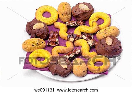 Italy, Venice, Assorted biscuits on plate View Large Photo Image Stock Image - Italy, Venice, Assorted biscuits on plate. Fotosearch