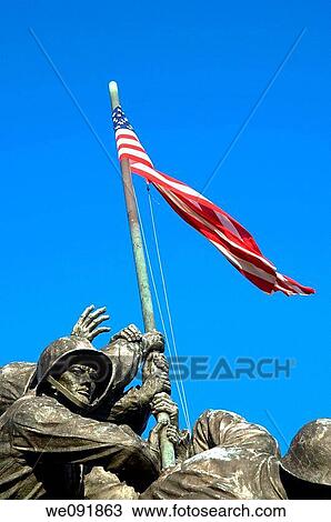 Iwo Jima Memorial Statue near Washingotn DC View Large Photo Image Stock Image - Iwo Jima Memorial Statue near Washingotn DC. Fotosearch