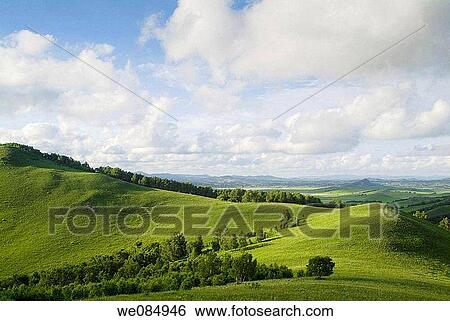 July 2006, the Chinese landscape in China's Inner Mongolia grassland View Large Photo Image Stock Photograph - July 2006, the Chinese landscape in China's Inner Mongolia grassland. Fotosearch