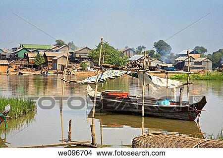 Kompong Chhang Fishing Village located on the Tonle Sap River north of Phnom Penh, Cambodia View Large Photo Image Picture - Kompong Chhang Fishing Village located on the Tonle Sap River north of Phnom Penh, Cambodia. Fotosearch
