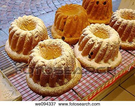 Kougelhof cakes, famous local pastries in Alsace region France View Large Photo Image Stock Photo - Kougelhof cakes, famous local pastries in Alsace region France. Fotosearch