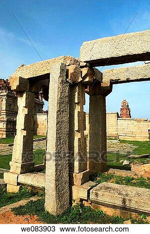 Krishna temple in Hampi, Karnataka. This partly collapsed temple, located south of Hemakuta Hill, was built to celebrate a military victory of King Krishnadevaraya (1515 A. D). View Large Photo Image Stock Image - Krishna temple in Hampi, Karnataka. This partly collapsed temple, located south of Hemakuta Hill, was built to celebrate a military victory of King Krishnadevaraya (1515 A. D).. Fotosearch