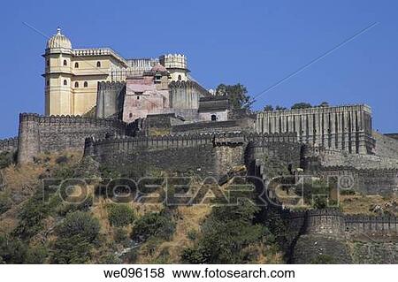 Kumbhalgarh Fort, near Udaipur, Rajasthan, India View Large Photo Image Stock Photo - Kumbhalgarh Fort, near Udaipur, Rajasthan, India. Fotosearch
