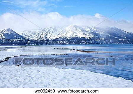 Lake Tahoe is a large freshwater lake in the Sierra Nevada mountains of the United States View Large Photo Image Stock Photo - Lake Tahoe is a large freshwater lake in the Sierra Nevada mountains of the United States. Fotosearch