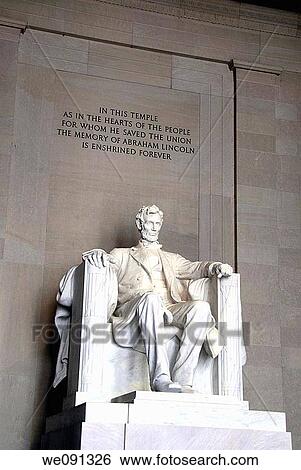 Lincoln Memorial statue and inscription View Large Photo Image Stock Photograph - Lincoln Memorial statue and inscription. Fotosearch